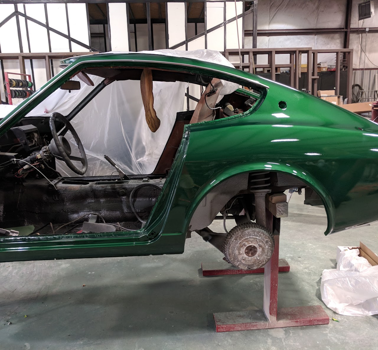 The chassis after being painted