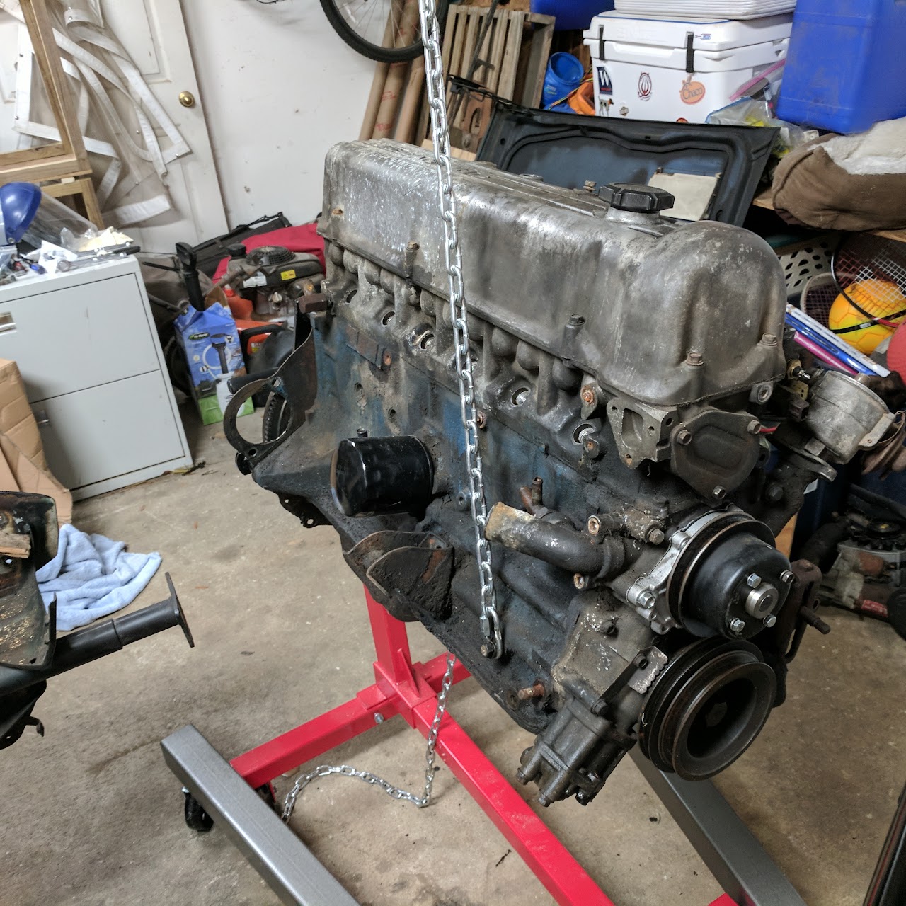 The engine before being rebuilt