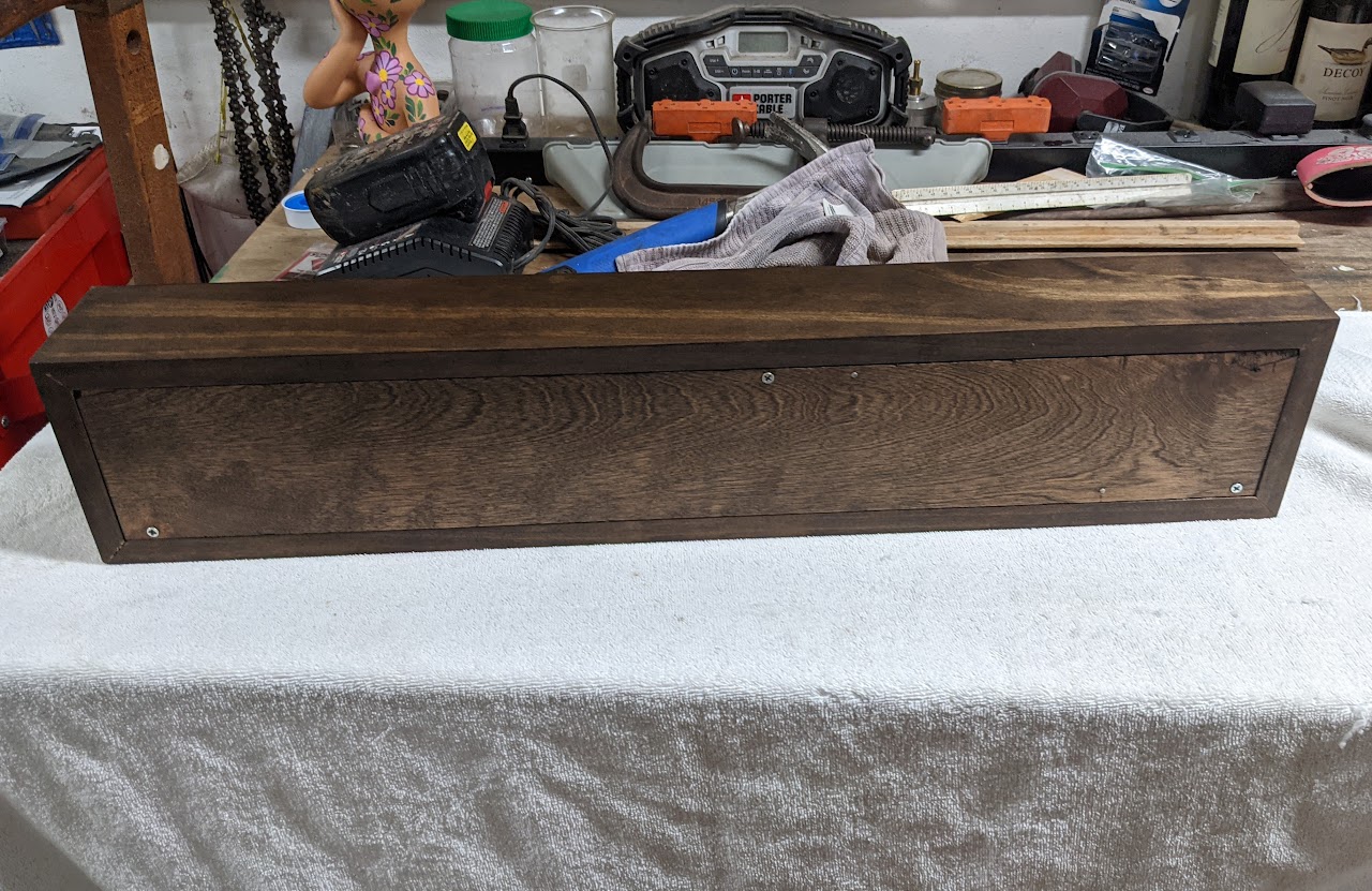 Stained and Assembled Case - Rear